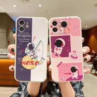 astronaut planet phone case for iphone 13 11 12 pro max xs max xr x 8 7 plus mini lens protective cases cute cartoon soft cover