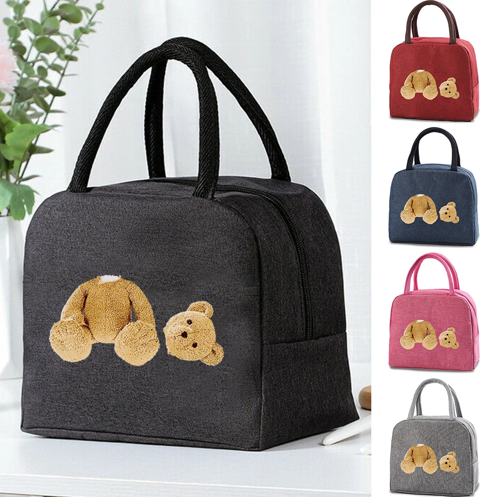 

Insulated Lunch Bag for Women Men Portable Thermal Lunch Bag Waterproof Canvas Cooler Storage Bag Food Picnic Lunch Box Bag