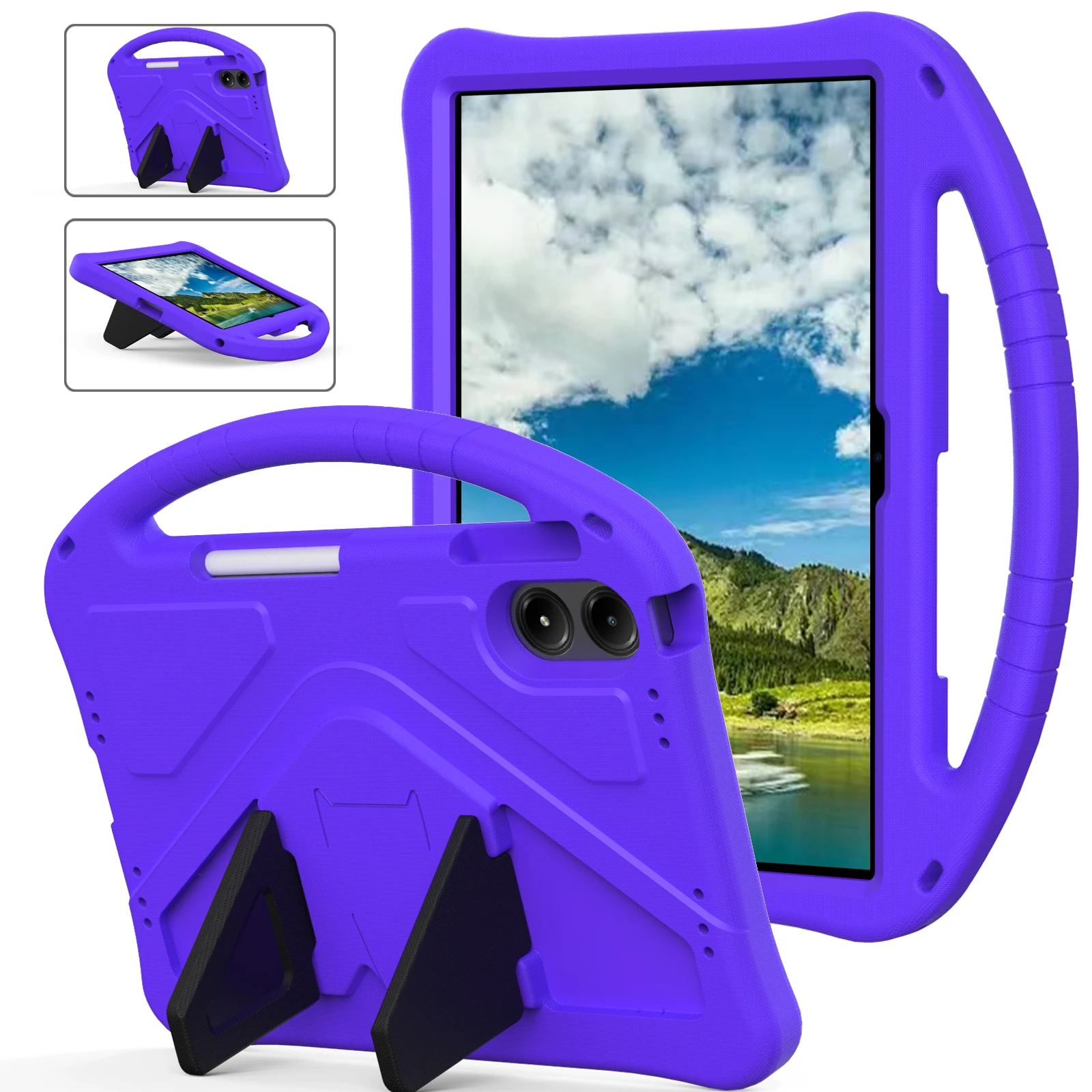 Фото Портативный противоударный прочный защитный чехол для планшета Galaxy Tab S11 Ultra 14.6 2025 X-920 930 936B с задней подставкой №1