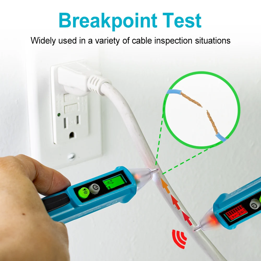 ALL0SUN GK28 Бесконтактный детектор напряжения двойной диапазон переменного тока 12