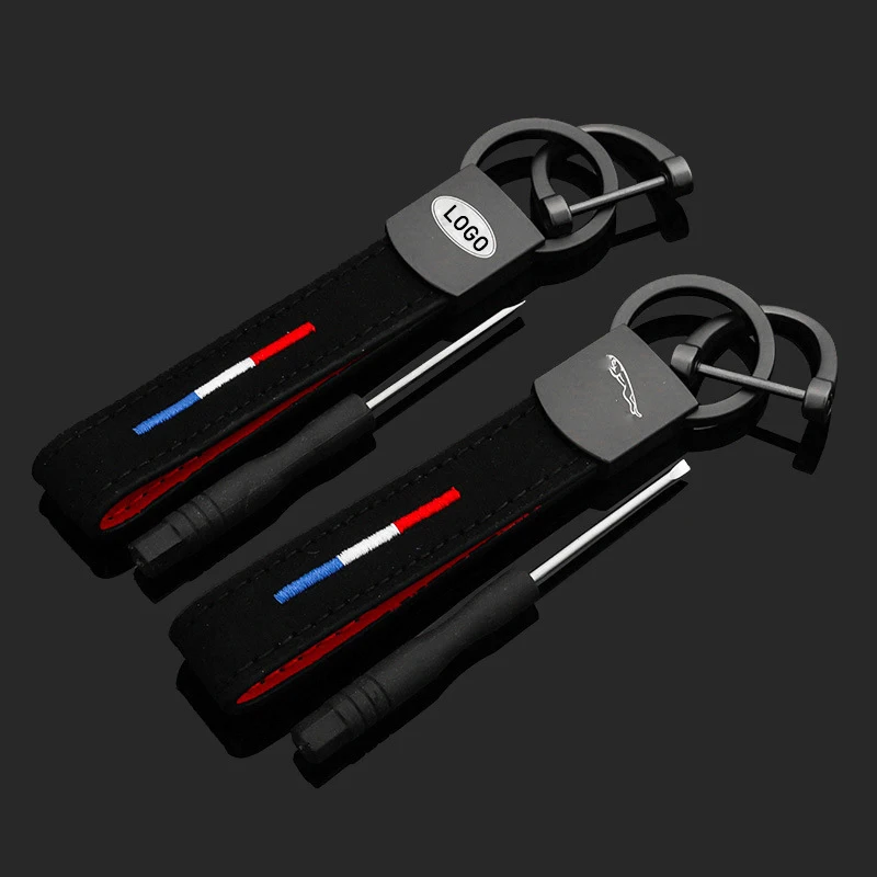 

Замшевые металлические брелки с эмблемой для автомобиля, брелок для ключей для Land Rover Discovery Range Rover Jaguar XE XF XJ