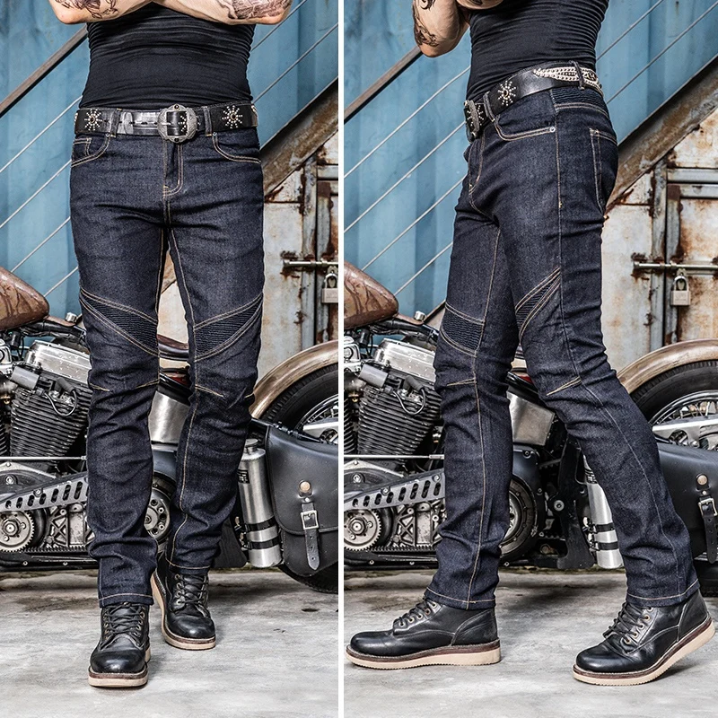 Фото Мотоциклетные брюки Uglybros Four Seasons Slim Fit, эластичные, для мотокросса, в стиле ретро, модные, для гонок по бездорожью, с защитой от падений №2