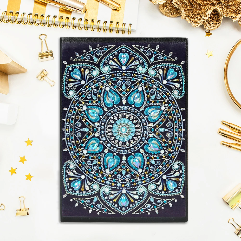 Мандала специальной формы алмазная живопись 60-страничный блокнот формата А5