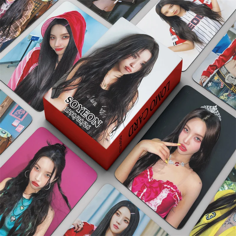 

55pcs/set Kpop GIDLE 4th ANNIVERSARY Album YUQI Soyeon Lomo Cards (G)I-DLE Girls I Burn Photo Card Minnie Postcard Fans Gift