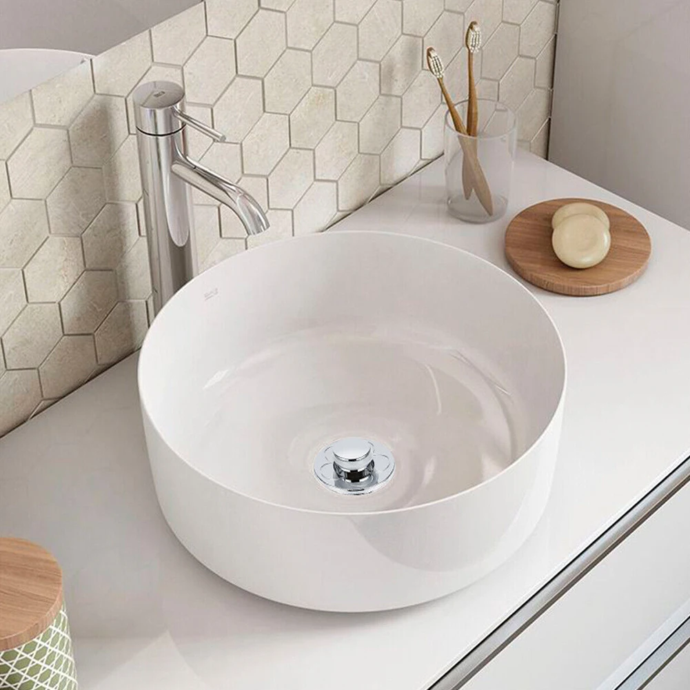 

2pcs Waterproof Bathroom Sink Plug Stopper Wash Basin Core Bounce Drain Filter Hair Catcher Shower Sink Strainer Bathroom Tool