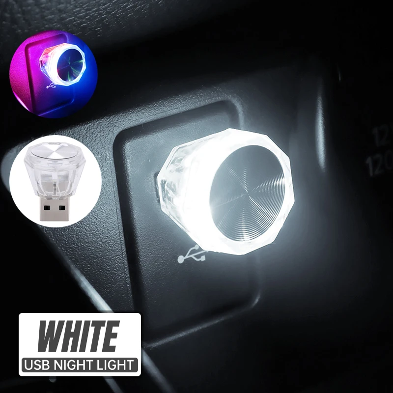 

Ночник с USB-разъемом, декоративная маленькая Светодиодная лампа для салона автомобиля, праздника, вечеринки, дискотеки, атмосферный светиль...