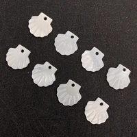 scallop shape natural freshwater shell charms animal beads making jewelry charms diy bracelet necklace earrings shell pendant