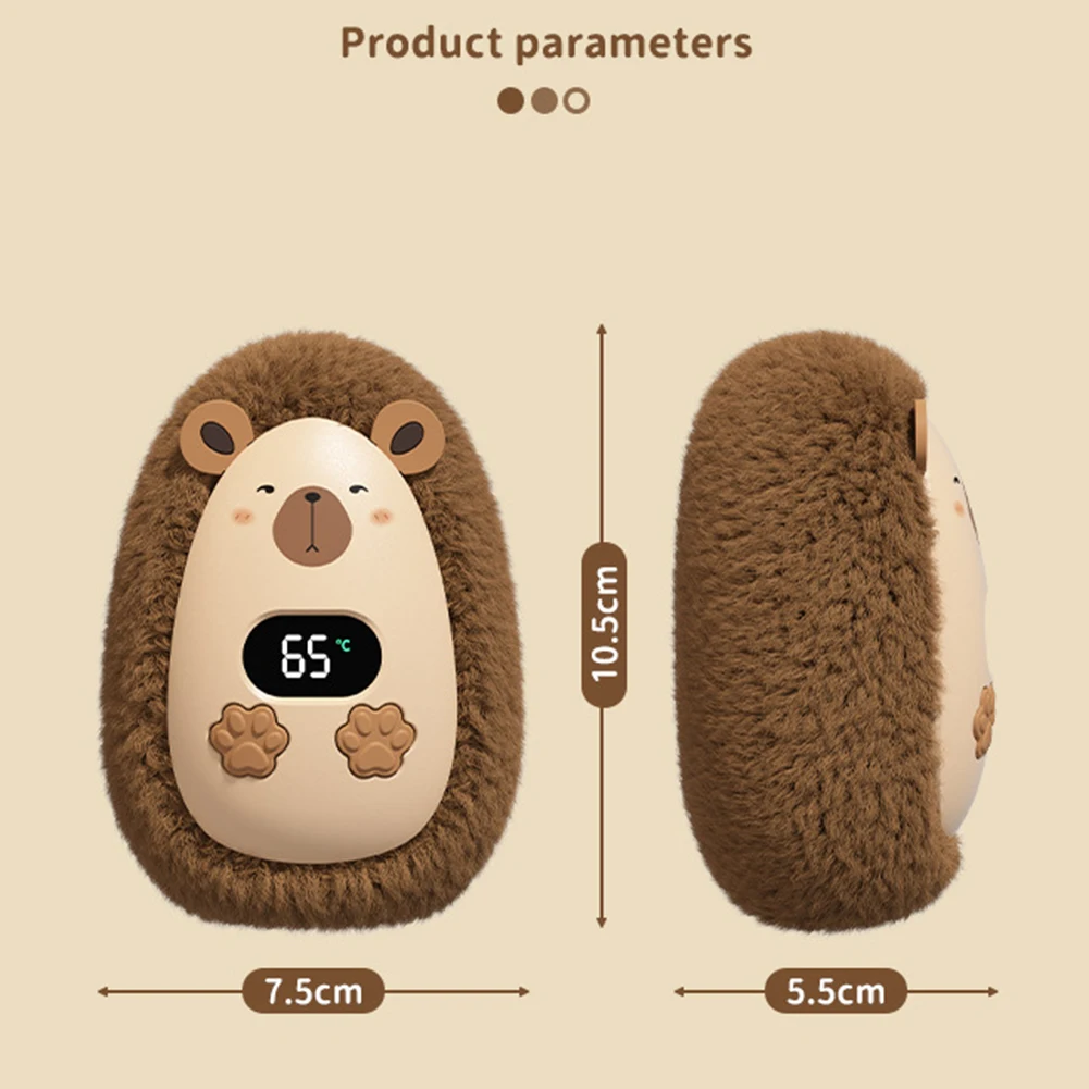 Плюшевая грелка для рук электрическая цифровой дисплей мини-грелка обогреватель