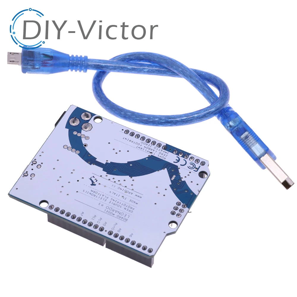 Макетная плата Leonardo R3 + USB-кабель ATMEGA32U4 для Arduino стартовый комплект сделай сам
