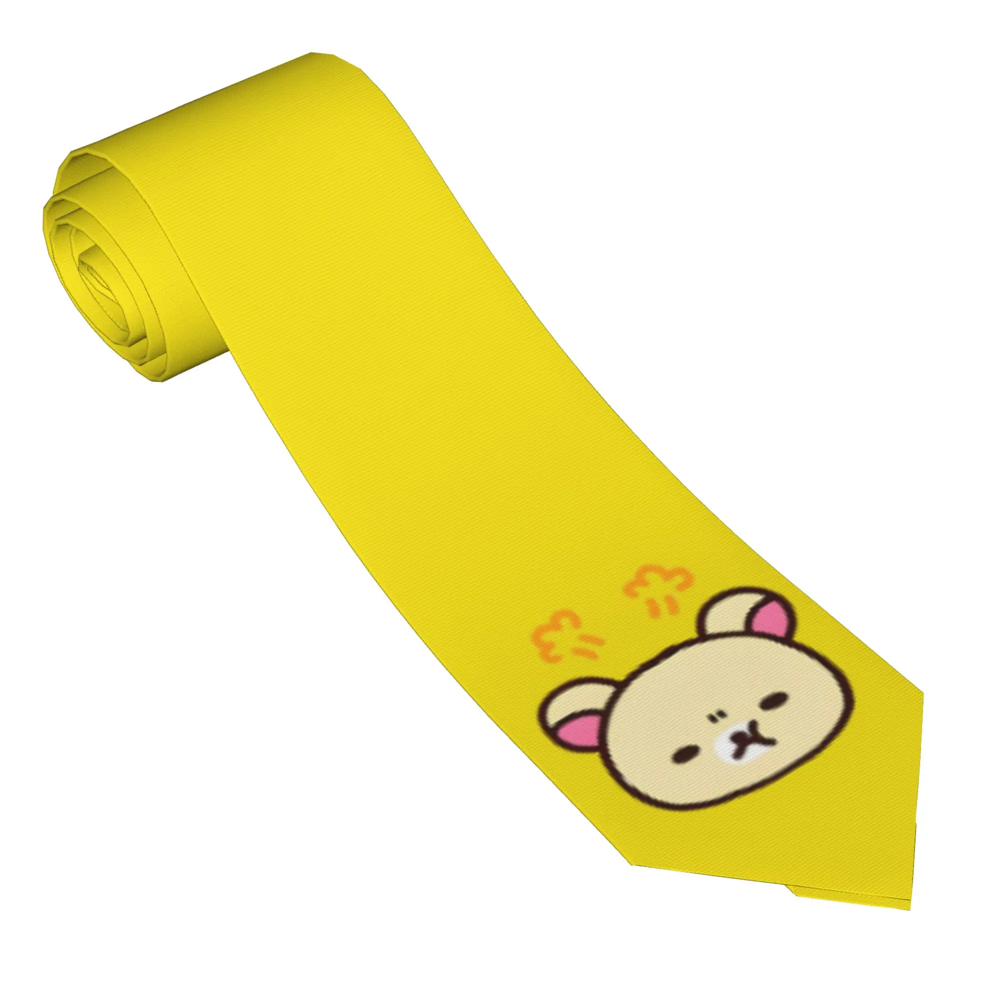 Фото Галстук Rilakkuma Angry Tie для косплея и вечеринок, мужской классический повседневный галстук, аксессуары, качественный галстук с принтом №2