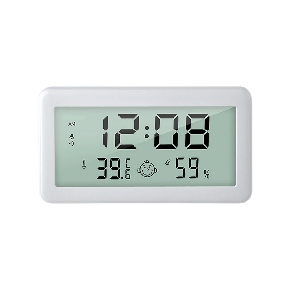 

Цифровой будильник с подсветкой, настольные часы, электронный измеритель температуры и влажности, настольные часы для спальни, беззвучные часы