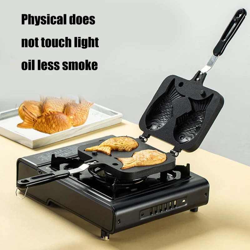 KX4B Алюминиевый чайник Тайяки в форме двойной рыбы форма для вафельных тортов