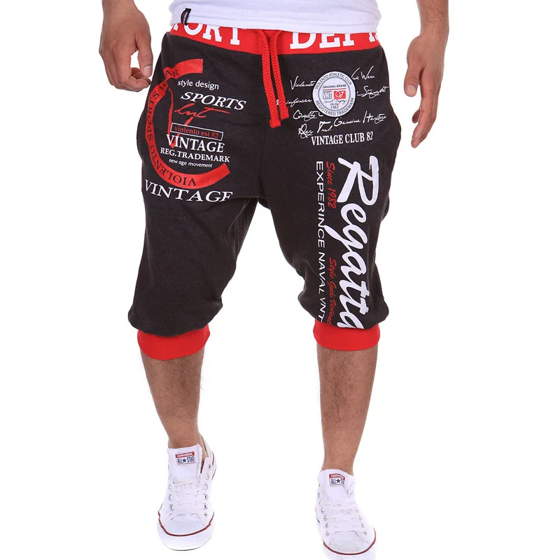 NEW 2022 Fashion Summer Draw String Hip Hop Streetwear Joggers Casual Digital Printing Sweatpants Capri Track Pants Pantalones