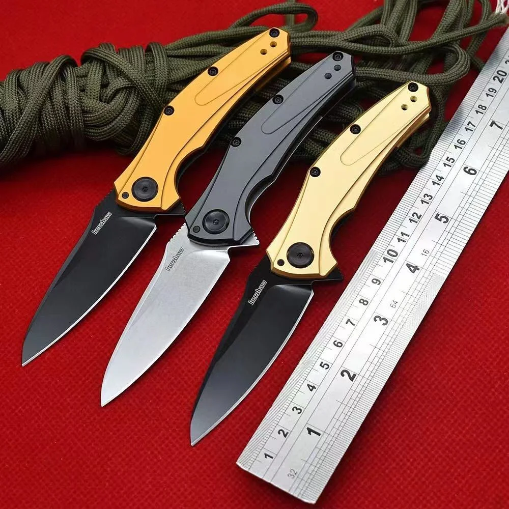 

Kershaw 7777 Bareknuckle Flipper Ball Bearing Folding Knife 14C28N Plain Blade Aluminum Handle Outdoor Camping Pocket EDC Tools