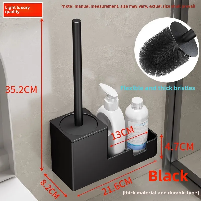 

Космическая Алюминиевая Щетка Для Унитаза Без Мертвых Зон, Настенная, Без Сверления, Для Уборки Ванной Комнаты, Прочная, Бытовая