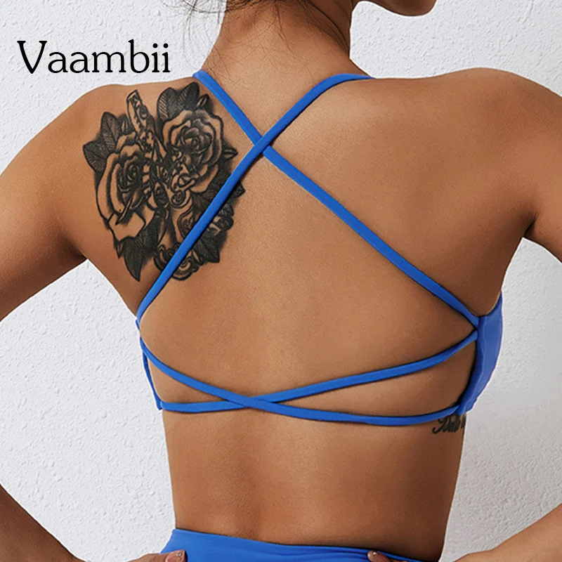 

Breathable Criss Cross Gym Top Women Brassiere Underwear Women's Backless Seamless Bra Yoga Sports Bra Vest Bralette Push Up Bra