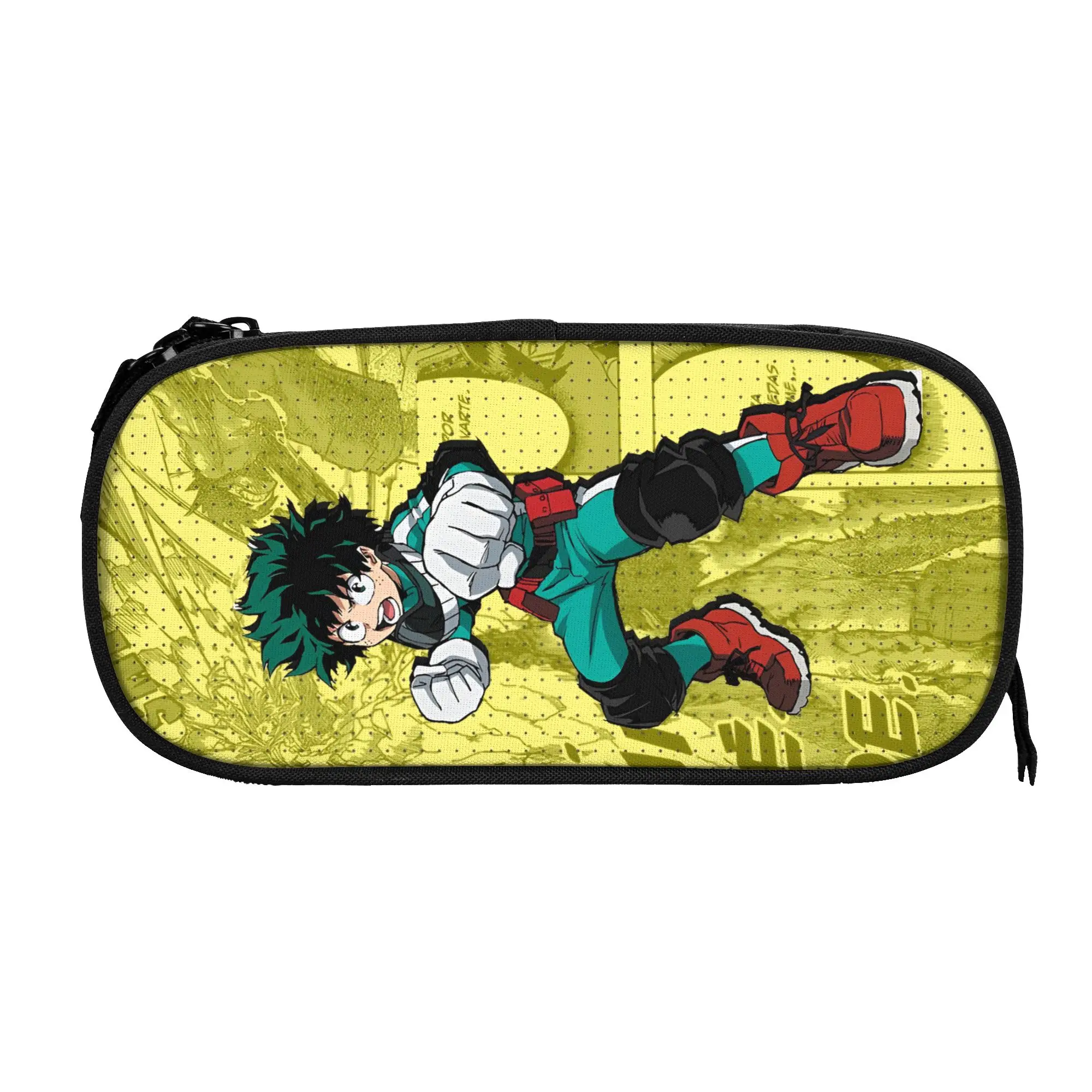 Фото Пенал Custom Kawaii My H-Hero Academia для девочек и мальчиков, большой вместимости, с изображением Изуку Мидории, школьные принадлежности №3