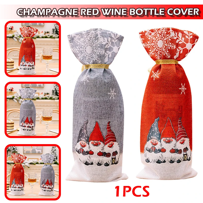 

1 шт., новогодние чехлы на бутылки вина