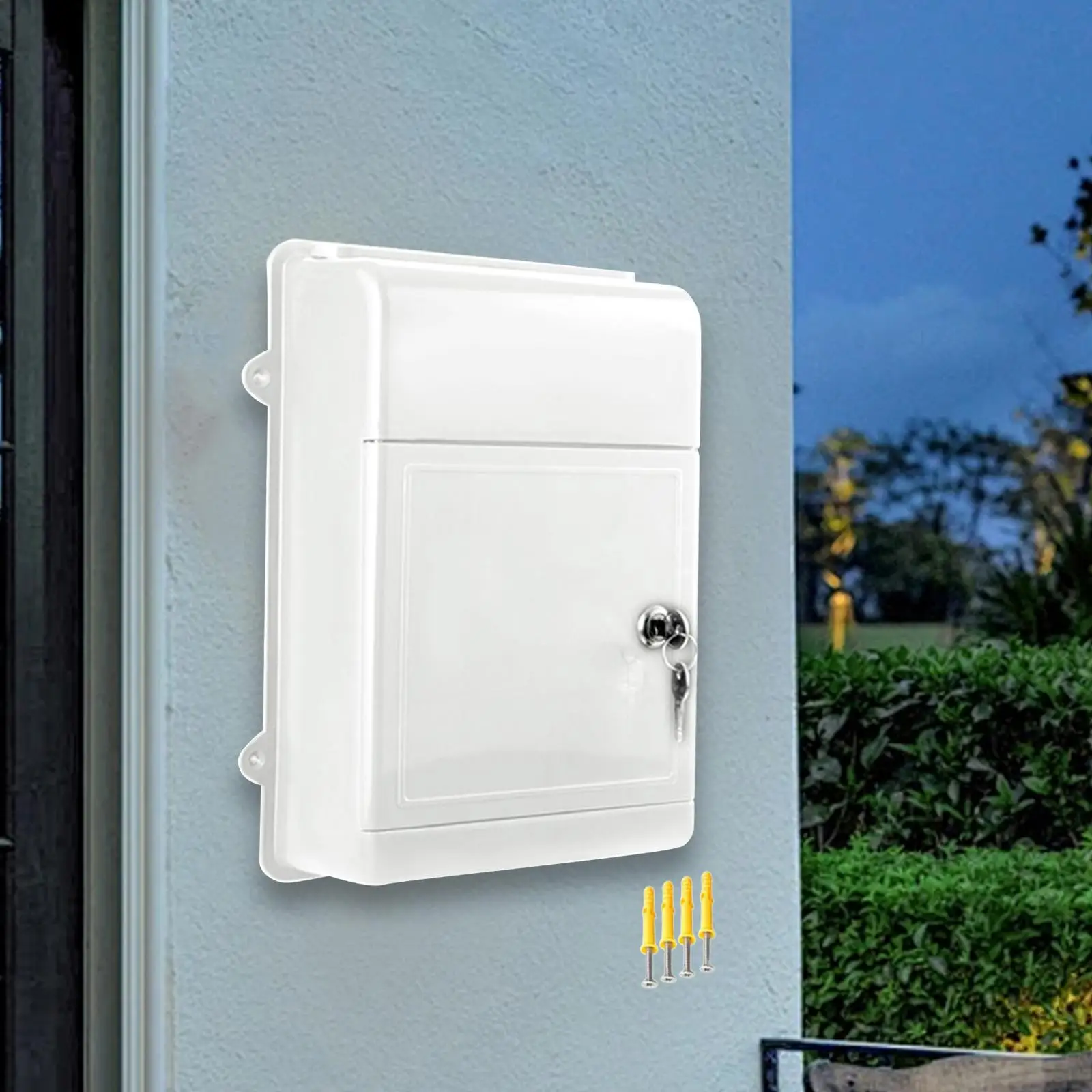 Wall Mount Mailbox with Key Suggestion Box Postbox for Outdoor House Street Wall Mount Mailbox with Key Suggestion Box Postbox for Outdoor House Street