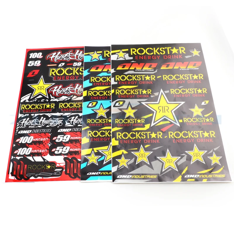 

Наклейки на автомобильный шлем и мотоцикл для Rockstar, Yamaha, Honda, Мотокросс, грязевой питбайк, наклейки, аксессуары, модифицированные детали для кафе и Racer