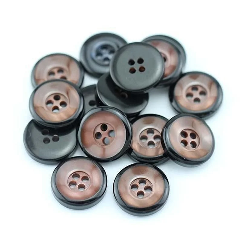 

100pcs/bag High-quality Resin-coated Four-eye Buttons DIY Children's Sweater/blazer/knit Sweater Decorative Buttons
