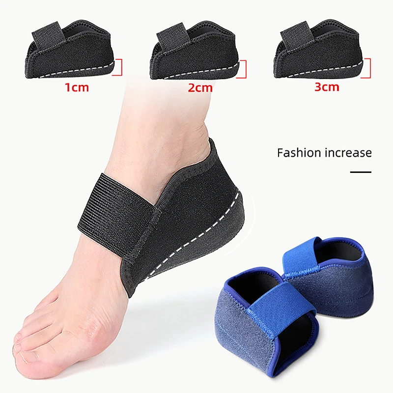 

Unisex Invisible Height Lifting Increase Insoles Nylon Elastic Heel Pad Foot Protection Men Women Heel Cushion Hidden Insole