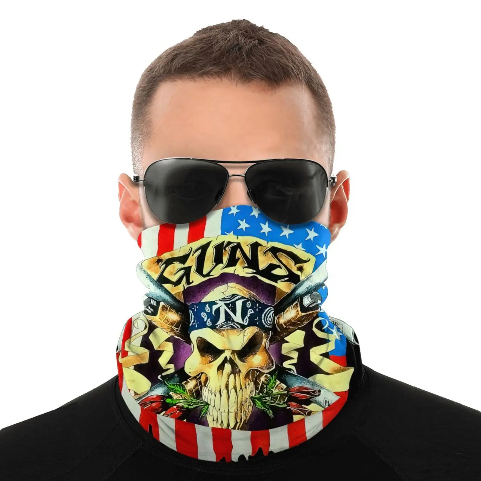 Brockum Guns N Roses 1991 Use Mask Balaclava Hunting Men's Bike Bandana With Ears Scarf Women For |