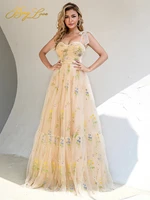 berylove strapless prom dress champagne wedding party dress a line floor length flower evening dress robe de soiree