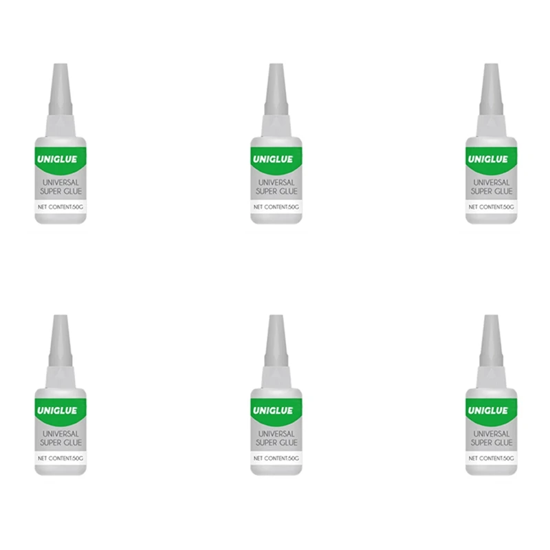

6X Uniglue Universal Super Glue Strong Plastic Glue For Resin Ceramic Metal Glass
