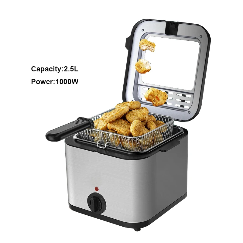 

2.5L Electric Deep Fryer French Fries Frying Machine Oven Fried Chicken Grill Adjustable Thermostat