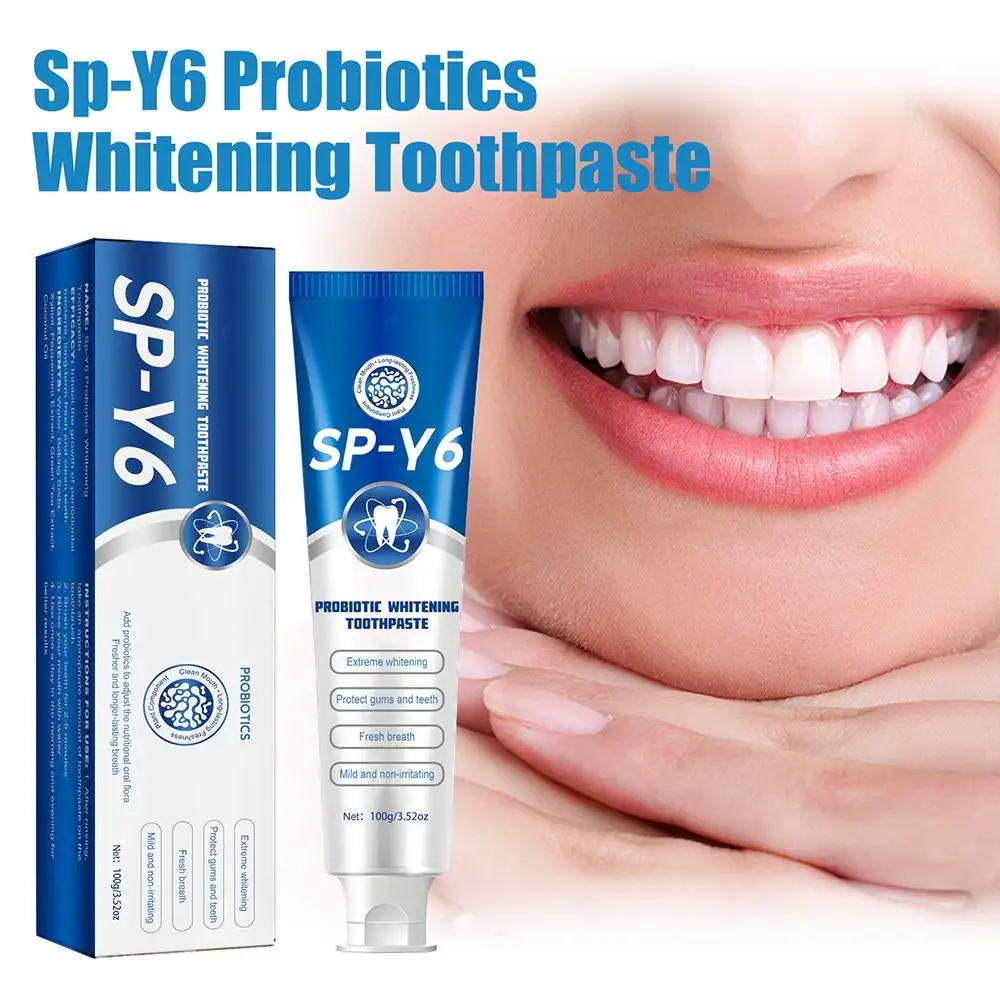 

100g SP-Y6 Probiotic Whitening Shark Toothpaste Teeth Prevents Fresh Breath Whitening Toothpaste Plaque Care Oral Toothpast E1T7