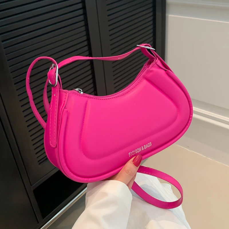 

Модные сумки через плечо для женщин, сумки-тоуты из искусственной кожи карамельных цветов через плечо, сумки-подмышки