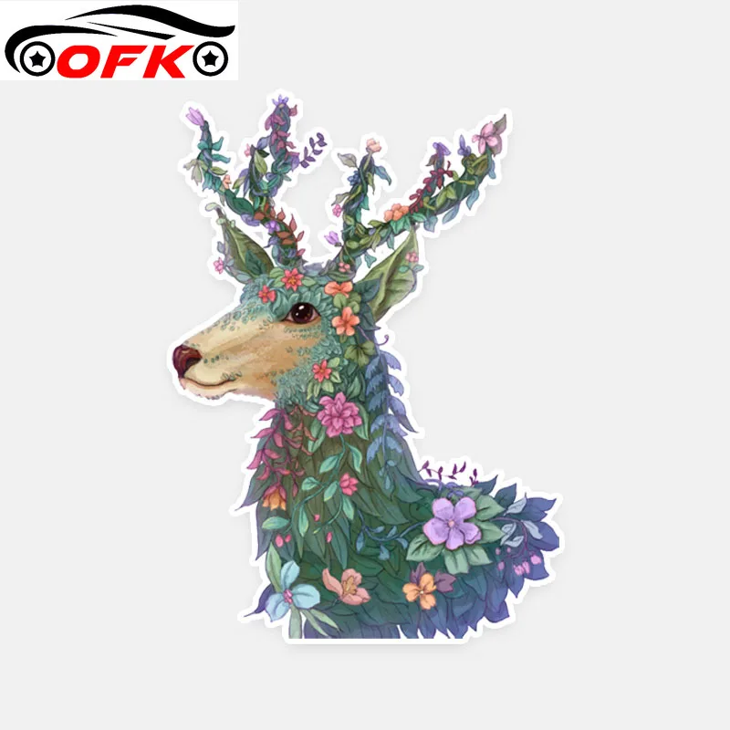 

Colourful Deer Decoration Decal PVC Car Sticker Styling 17CM*12.5CM