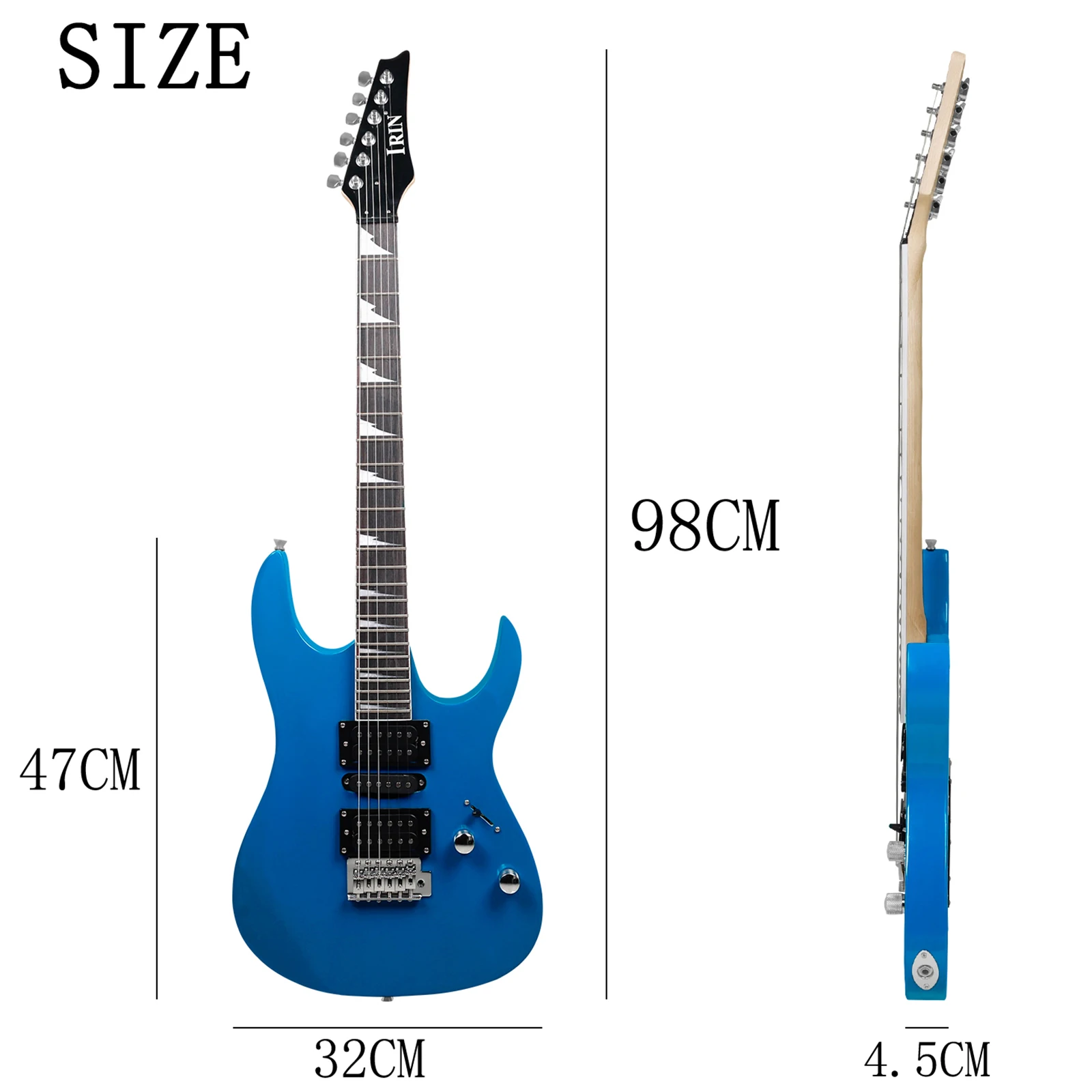 Электрическая гитара IRIN 6 струн 24 лада корпус из кленового дерева