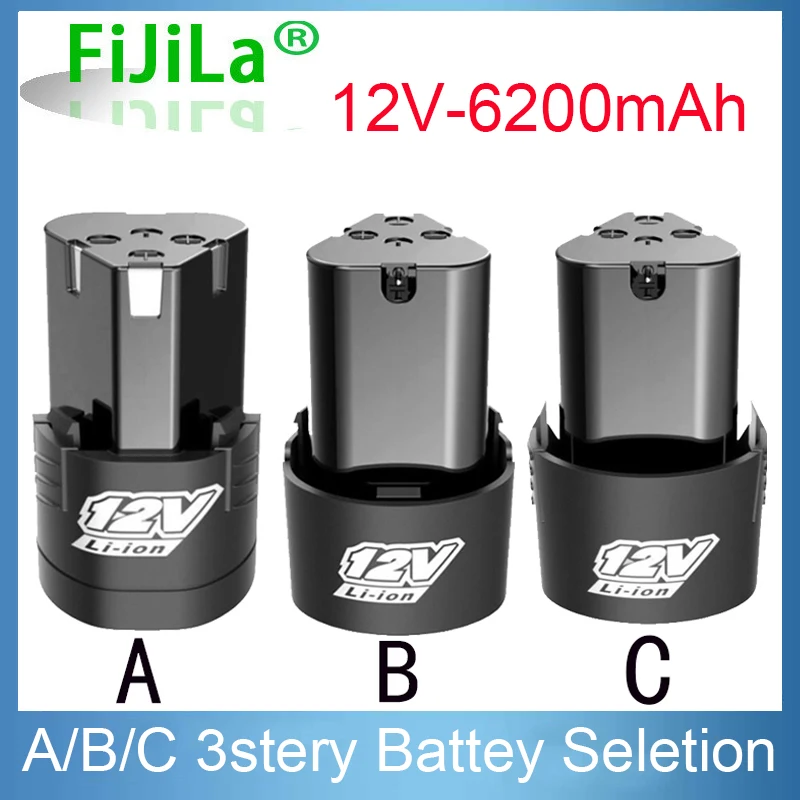 

12v6200mahbateriarecarregáveluniversaldealta capacidade para ferramentas elétricas chave de fenda elétrica broca li-ion bateria