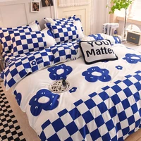 nordic home textiles flowers bedding set ab side duvet cover set quilt cover bed sheet pillowcase sets king single queen size