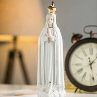 fashion rose fatima our lady icon of mary catholic church family ceramic statues gifts and ornaments