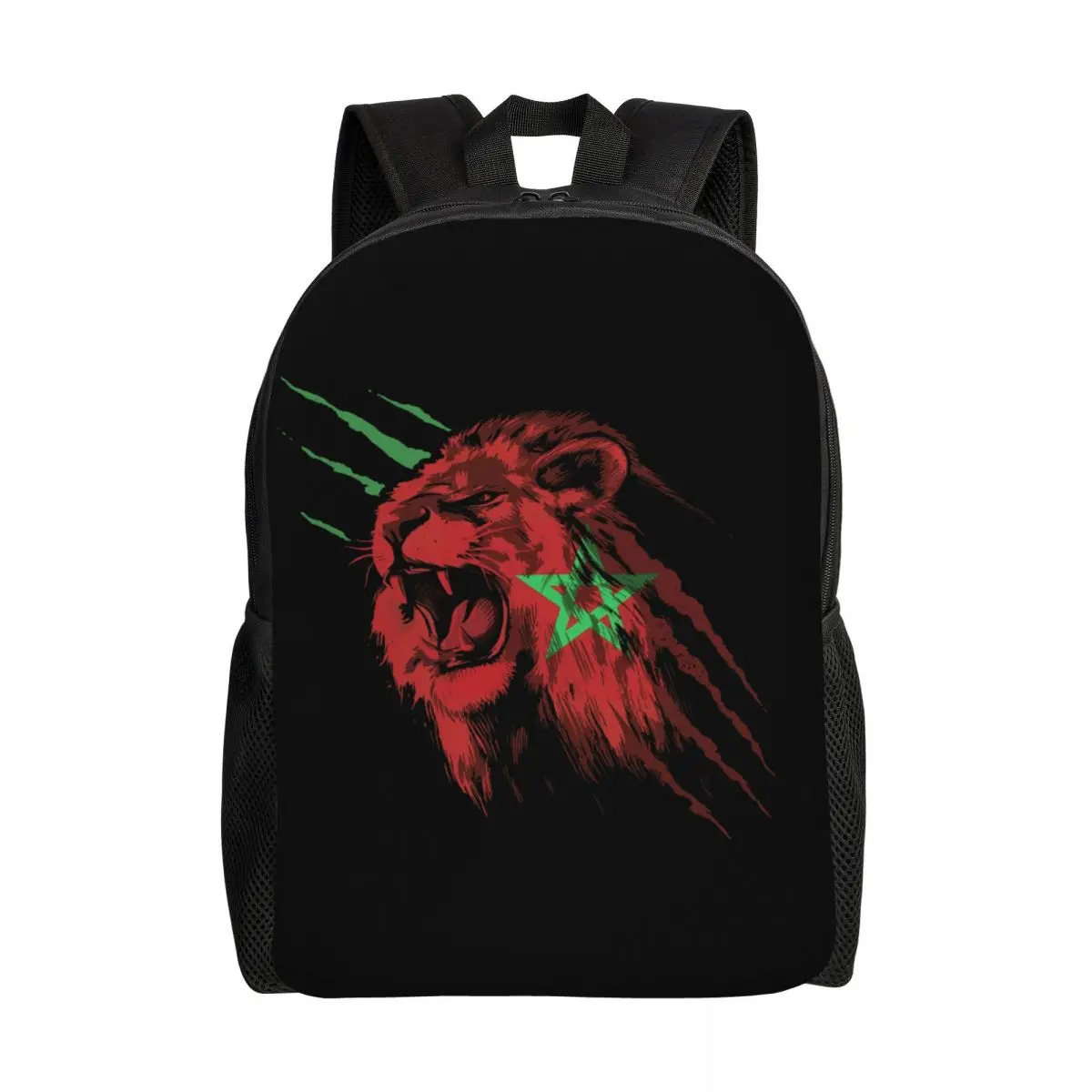 Рюкзак под заказ для женщин и мужчин ранец с марокканским флагом атласа льва
