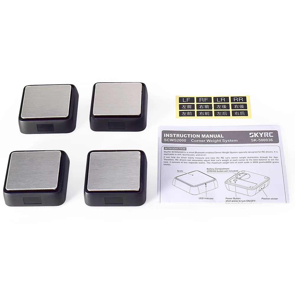 Беспроводная система взвешивания SKYRC CWS Corner Weight System Bluetooth для радиоуправляемых моделей автомобилей, грузовиков, багги масштабов 18, 110, 112, модель SK-500036 (art.: 3920d8d46b7ef) - 3920d8d46b7ef