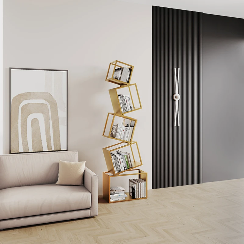 Настольные боковые книжные шкафы для спальни угловые металлические современные