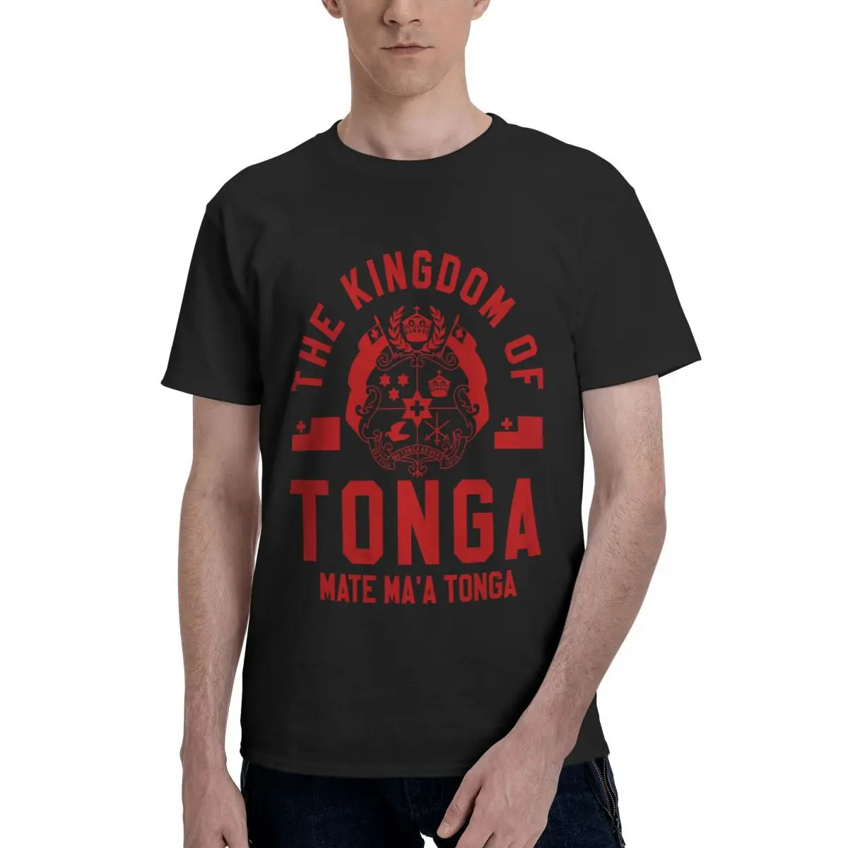 

The Kingdom Of Tonga VolcanoMate Ma`a Tonga Funny Novelty Men's Basic Short Sleeve T-Shirt men set Hollow Novelty Tees Tops