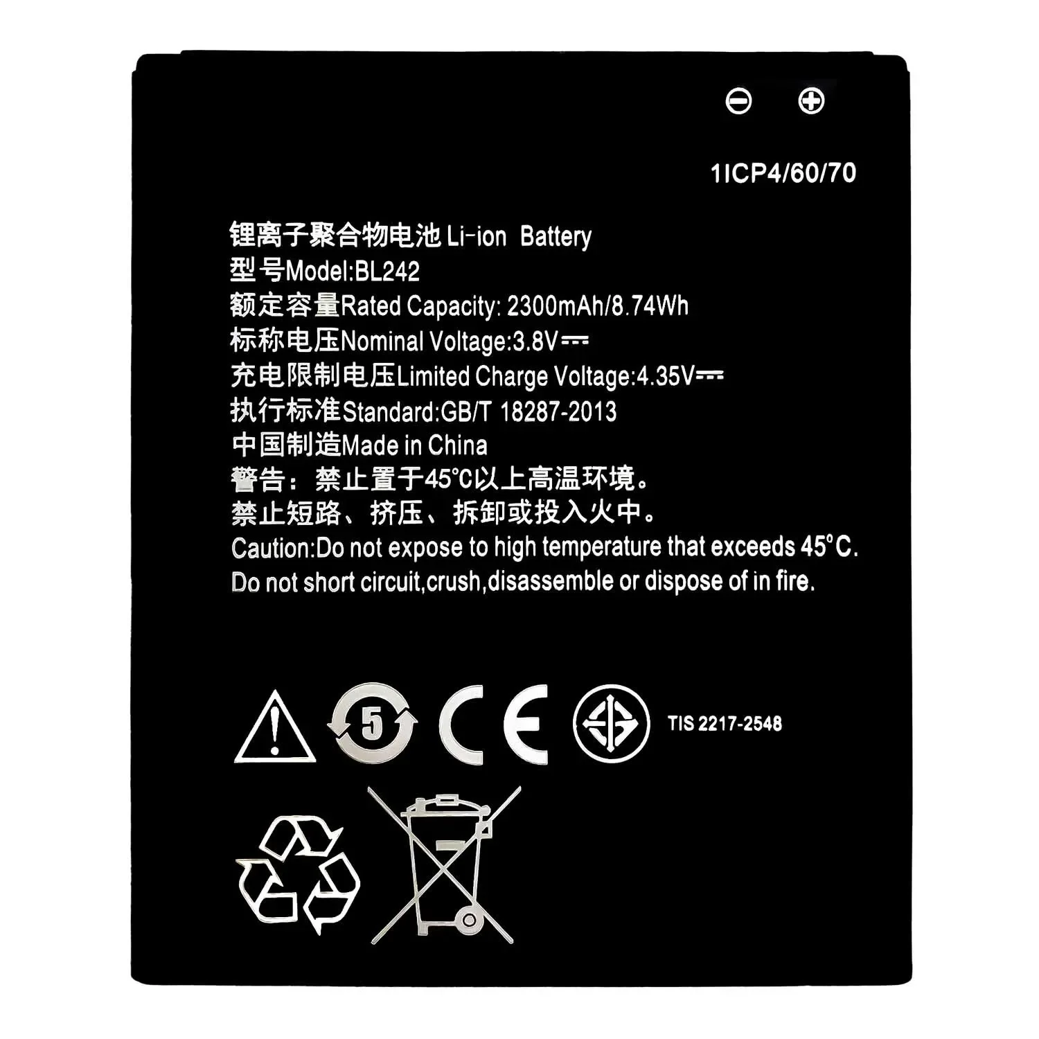 100% оригинальная сменная батарея высокого качества для Lenovo BL242 Vibe C A2020n40 k3 Lemon K30-T