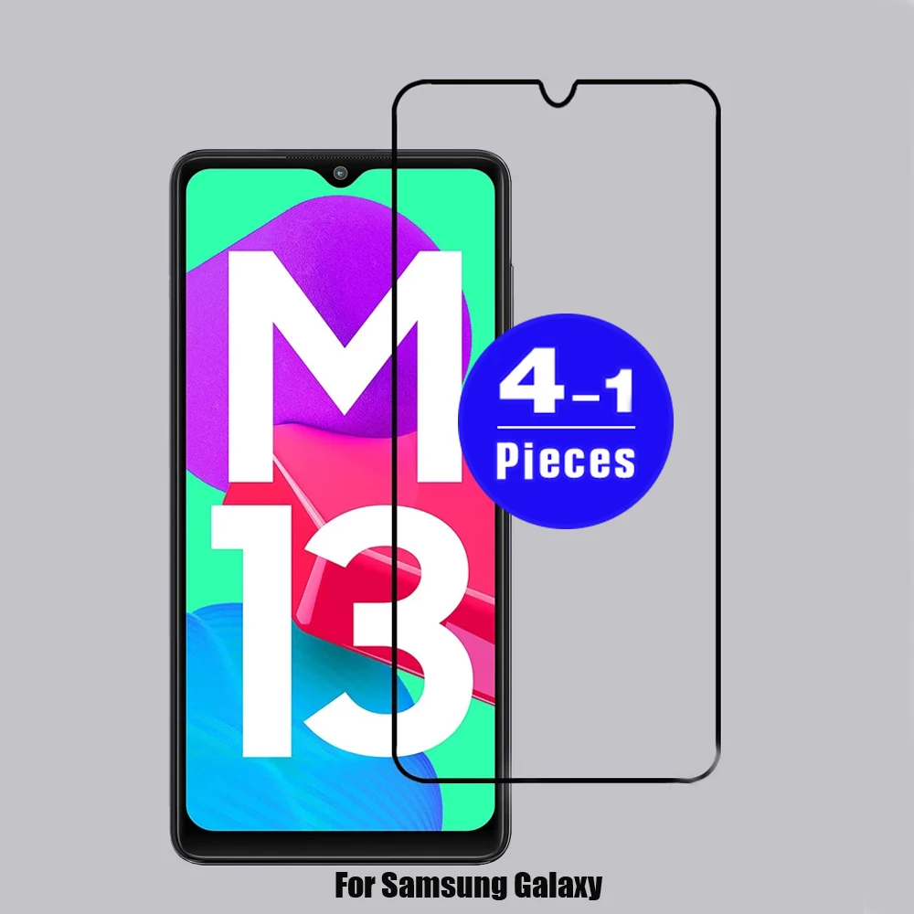 Защита экрана для Samsung Galaxy M13 A13 5G M23 A23 M33 A33 M52 M53 A53 A03 A03S A73, защитная пленка из закаленного стекла HD, 1-4 шт.