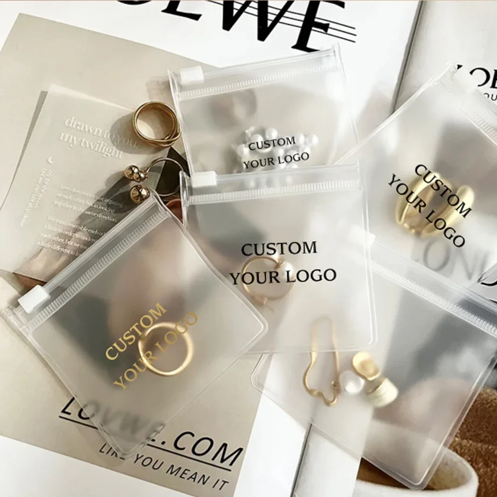 Матовый пакет на молнии для ювелирных изделий цепочек браслетов колец сережек 50
