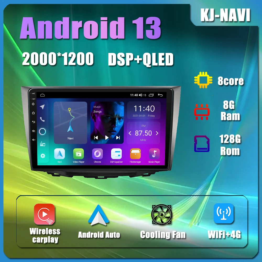

9" Android 13.0 For Suzuki Kizashi 2009 - 2015 Navigation Car Player Video Radio Multimedia GPS WIFI 8-Core DSP IPS BT Carplay