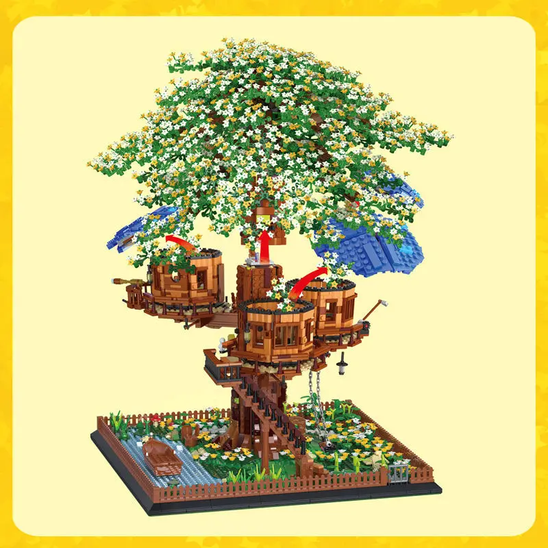 Совместим с конструктором Lego Creator строительные блоки MOC Tree House модели игрушек идеи
