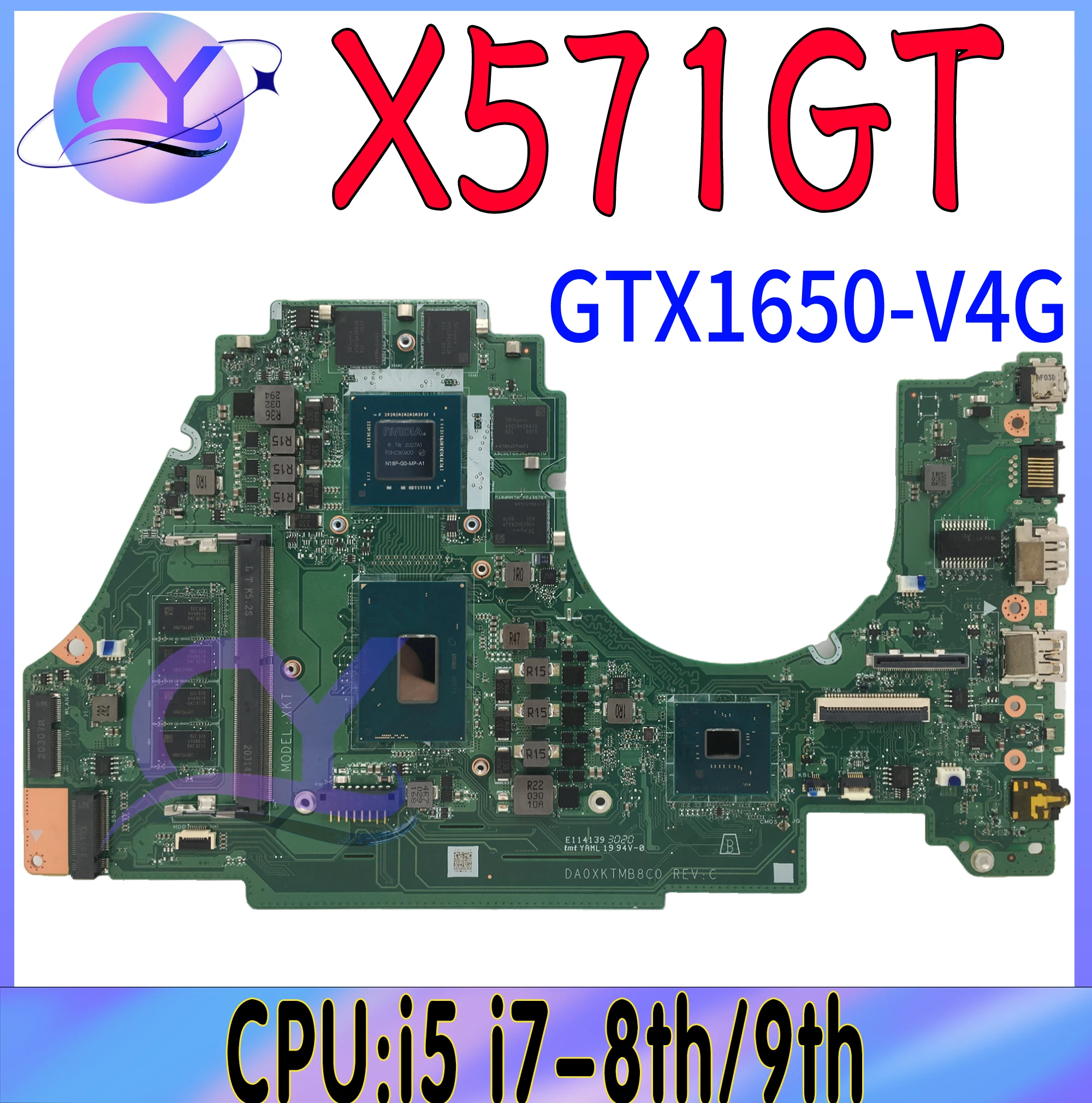 

X571GT Mainboard For ASUS VX60GT X571GD R571GT F571GT K571GT YX571GT A571GT Laptop Motherboard I5 I7-8th/9th Gen GTX1650/4G