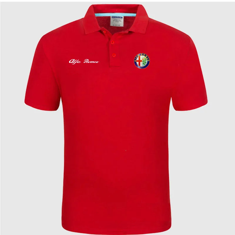 

2022 Unisex Alfa Romeo logo Polo classic Men Polo Shirt Men solid Short Sleeve cotton polos