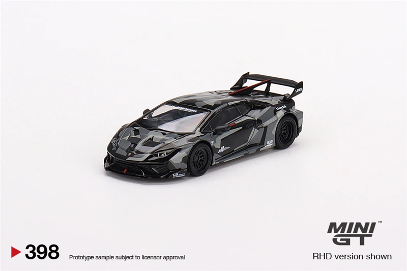 

MINI GT 1:64 LBWORKS LBWK Lambo Huracan GT Digital Camouflage LHD Diecast Model Car