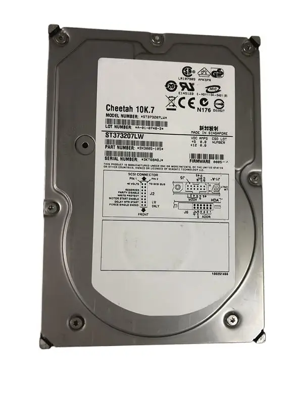 Оригинальный 100% Аутентичный 68pin SCSI 73G ST373207LW 10K U320